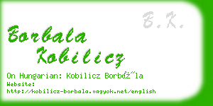 borbala kobilicz business card